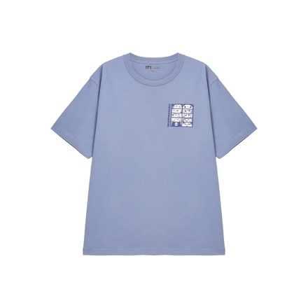 UNIQLO UNIQLO Небесно-голубая унисекс футболка