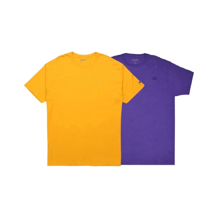  Champion Желтый+Фиолетовый Унисекс T-рубашки